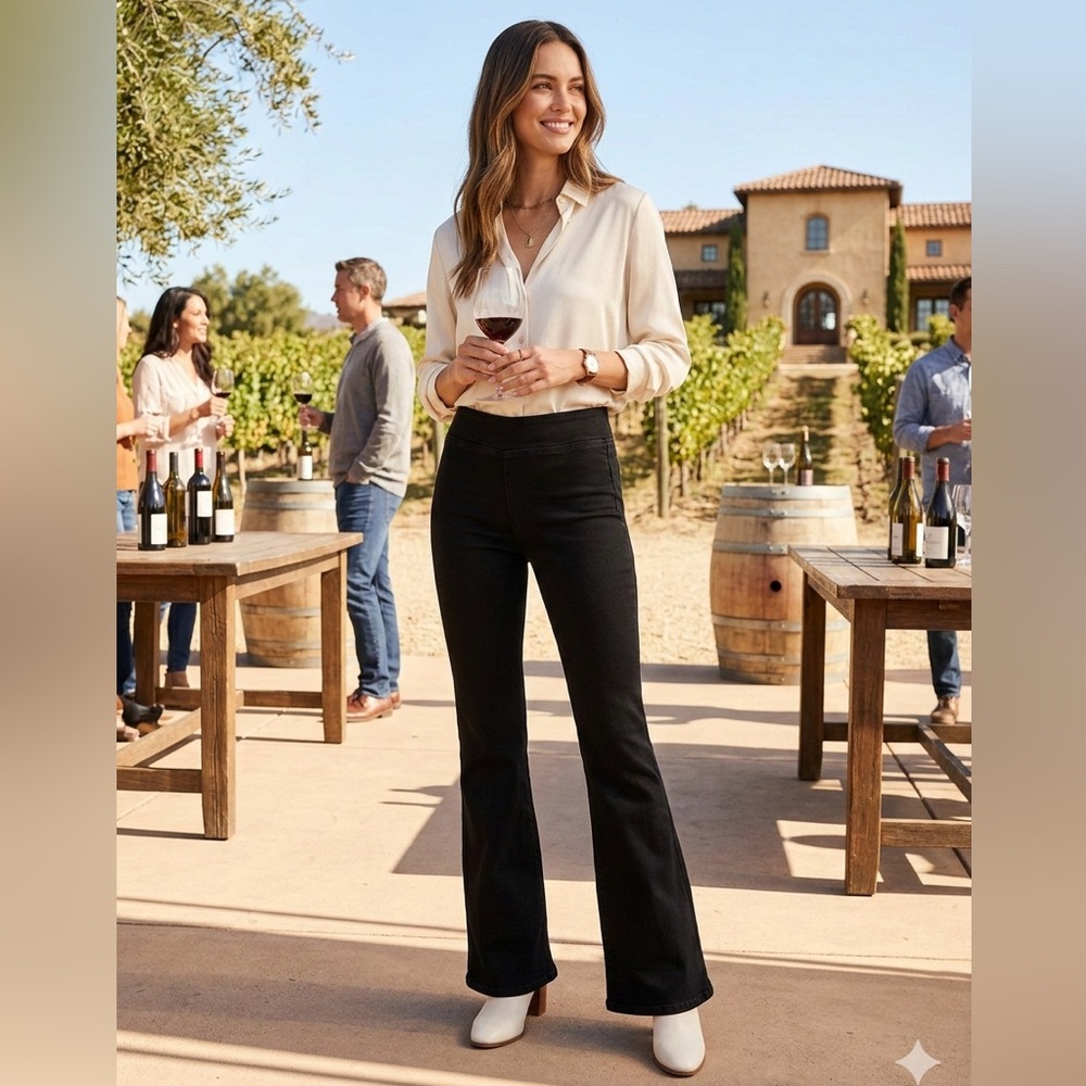 FRAME Jetset Flare High Rise Jeans Sheen Noir Black NEW Size 2 NWT High Rise